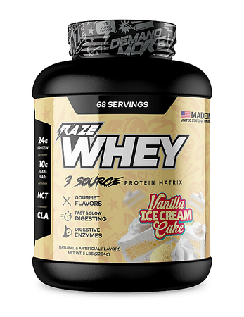 Repp Sports RAZE Whey Protein  Vanilla Ice Cream Cake   - 5 Lb (68 Servings)
