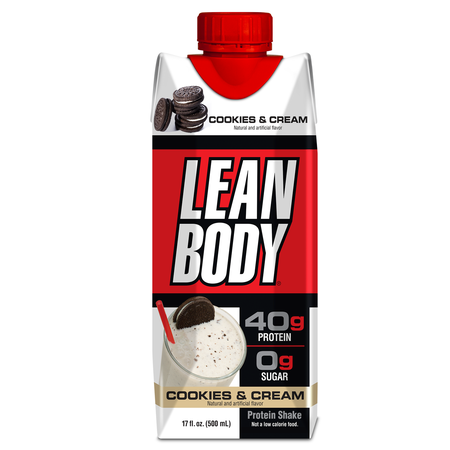 Labrada Lean Body RTD Ready-to-Drink Protein Shake 17 Oz  Cookies & Cream - 12 x 17oz Containers