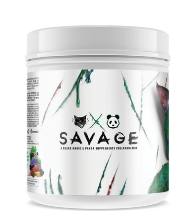 Panda x Black Magic Collaboration SAVAGE Pre-Workout  Sour Gummy Candy - 2 x 40 Serving Btls  TWINPACK