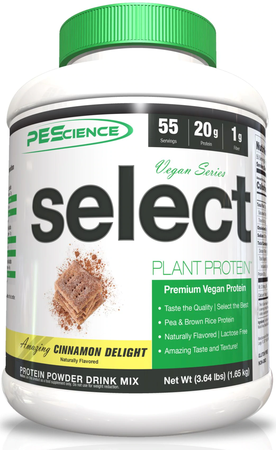 PES Select Vegan Plant Based Protein Cinnamon Delight - 55 Servings