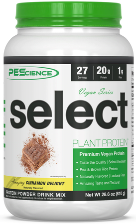 PES Select Vegan Plant Based Protein Cinnamon Delight - 27 Servings
