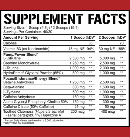 5% Nutrition Kill It Pre Workout Italian Lemon Ice - 40/20 Servings *New Formula