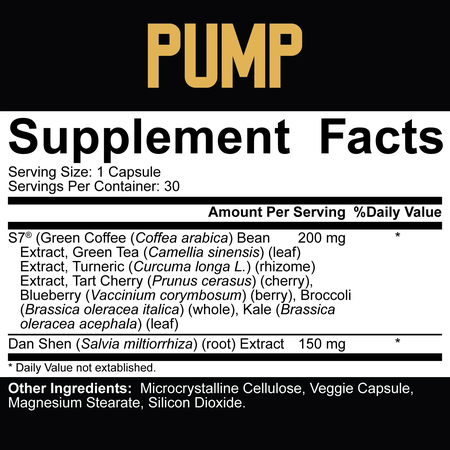 5% Nutrition Core Pump with S7 - 30 Cap (30 Servings)