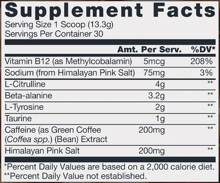 RAW CBUM Essential Pre-Workout Blue Raspberry - 30 Servings