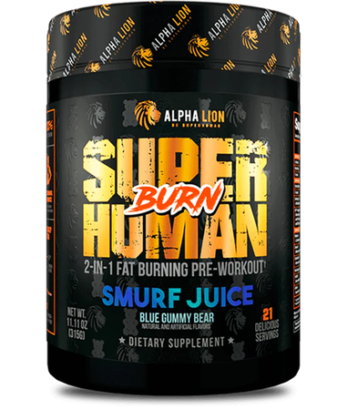 Alpha Lion SuperHuman BURN  Smurf Juice - 21 Servings