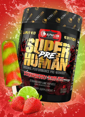 Alpha Lion SuperHuman PRE Pre-Workout Strawberry Samurai - 21 Servings