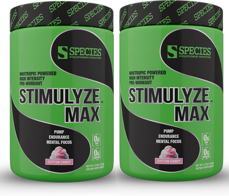 Species Nutrition Stimulyze Max  Cotton Candy - 2 x 20 Servings TWINPACK