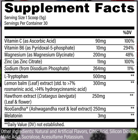 RAW Sleep Strawberry Kiwi - 30 Servings