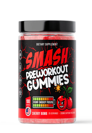 Smash Preworkout Gummies  Cherry - 25 Servings