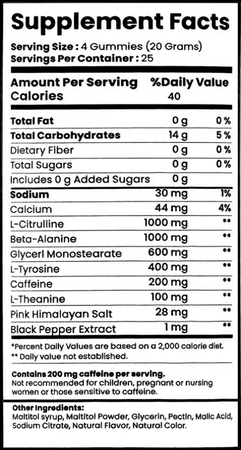 Smash Preworkout Gummies  Cherry - 25 Servings