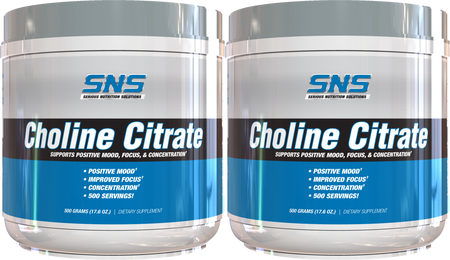 SNS Serious Nutrition Solutions Choline Citrate - 1000 Grams (2 x 500 Gram Btls)  TWINPACK