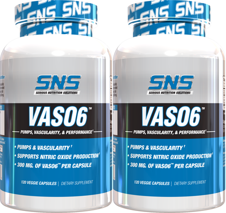 SNS Serious Nutrition Solutions VASO6 - 240 Capsules (2 x 120 Capsule Bottles)  TWINPACK