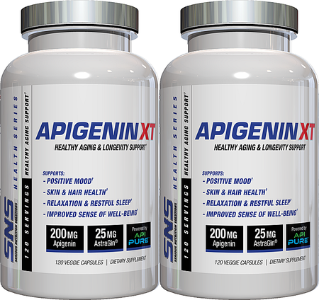 SNS Serious Nutrition Solutions Apigenin XT 200 Mg - 240 Capsules (2 x 120 Capsule Bottles)  TWINPACK