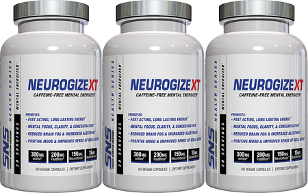 SNS Serious Nutrition Solutions Neurogize XT - 180 Capsules (3 x 60 Capsule Bottles) 3 PACK
