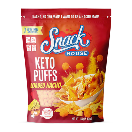 Snack House Keto Puffs Loaded Nacho Puffs - 7 Servings