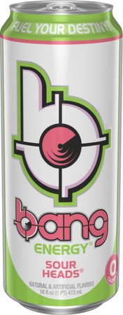 Bang Energy Drinks Sour Heads - 12 x 16 Oz Cans