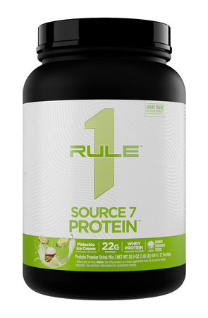 Rule 1 Source 7 Multi-Source Protein Blend  Pistachio Ice Cream - 21 Servings (1.81 Lbs)