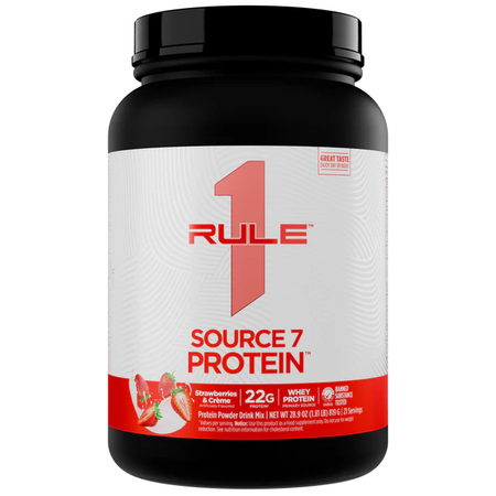 Rule 1 Source 7 Multi-Source Protein Blend  Strawberries & Creme - 21 Servings (1.81 Lbs)