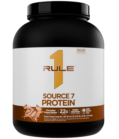 Rule 1 Source 7 Multi-Source Protein Blend Chocolate Peanut Butter - 44 Servings (4.03 Lb)