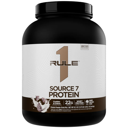 Rule 1 Source 7 Multi-Source Protein Blend  Cookies & Creme - 45 Servings (3.97 Lb)