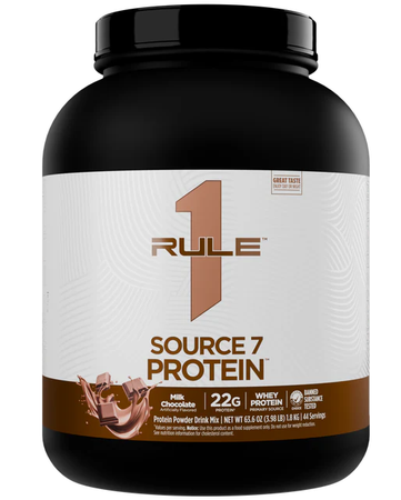 Rule 1 Source 7 Multi-Source Protein Blend  Milk Chocolate - 44 Servings (3.98 Lb)