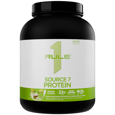 Rule 1 Source 7 Multi-Source Protein Blend Pistachio Ice Cream - 46 Servings (3.96 Lb)