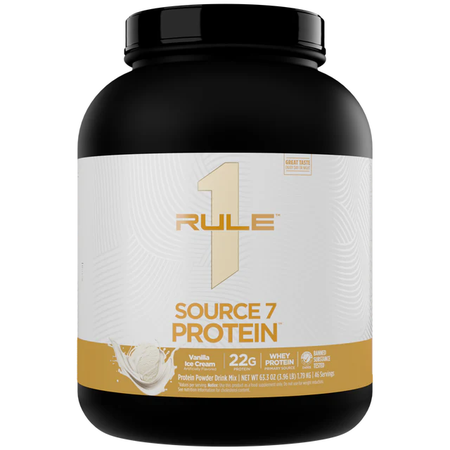 Rule 1 Source 7 Multi-Source Protein Blend Vanilla - 46 Servings (3.96 Lb)