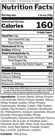 Rule 1 Source 7 Multi-Source Protein Blend  Strawberries & Creme - 21 Servings (1.81 Lbs)