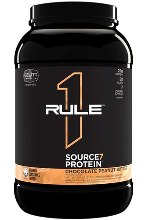 Rule 1 R1 Source7 Multi-Source Protein Blend  Chocolate Peanut Butter Gelato - 22 Servings