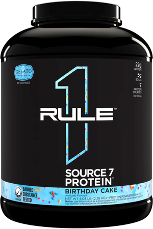 Rule 1 Source7 Multi-Source Protein Blend  Birthday Cake - 5.03 Lb 57 Servings