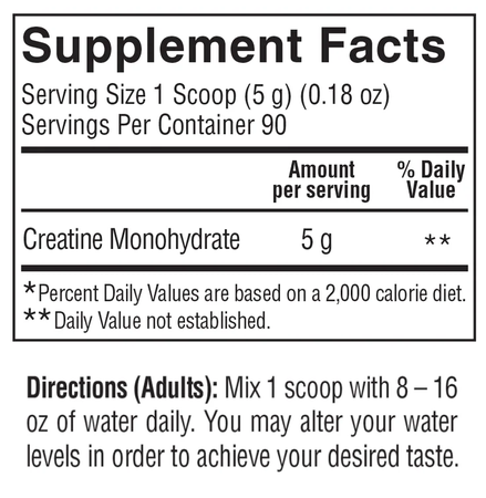 Spoken Nutrition Creatine Unflavored (NSF Certified for Sport) - 90 Servings