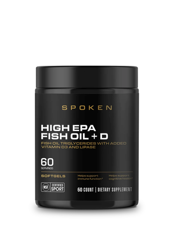 Spoken Nutrition High EPA Fish + Vitamin D (NSF Certified for Sport) - 60 Servings