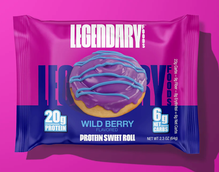 Legendary Foods Protein Sweet Rolls  Wild Berry - 8 Pack