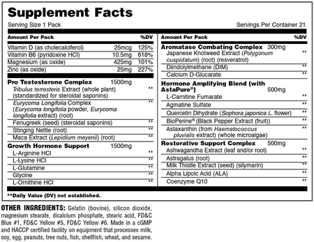 Animal Stak - Hormone Booster Stak - 21 Packs