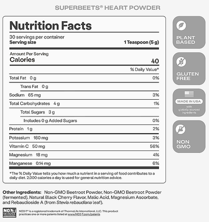 HumanN SuperBeets  Black Cherry Flavor - 30 Servings
