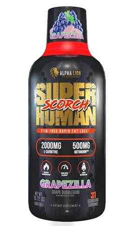 Alpha Lion SuperHuman Scorch  Grapezilla - 31 Servings