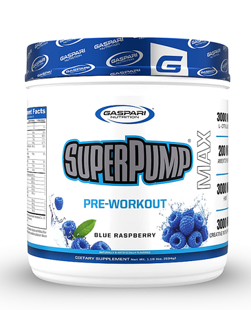 Gaspari Nutrition SuperPump Max Blue Raspberry - 30 Servings **New Formula