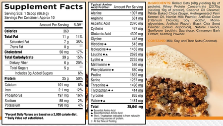 Core Nutritionals Oats & Whey Protein  Carrot Cake - 1.9 Lb