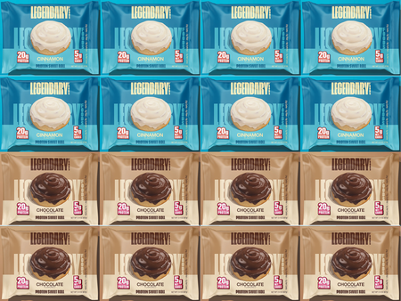 Legendary Foods Protein Sweet Rolls  Cinnamon + Chocolate - 8 Each (16 Pack)  TWINPACK SPECIAL