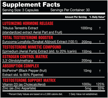 Killer Labz Terminator Test - 90 Capsules (30 Servings)