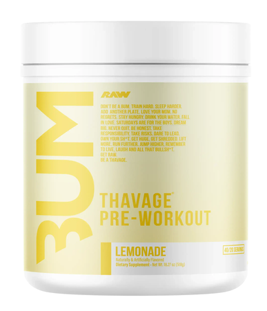 RAW CBUM Thavage Pre-Workout Lemonade - 40 Servings
