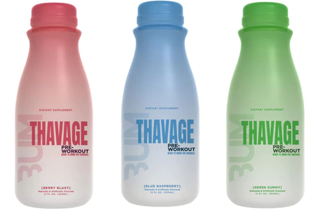 CBum Thavage Pre-Workout 12oz RTD - 3 Bottles (1 each flavor) 3 PACK