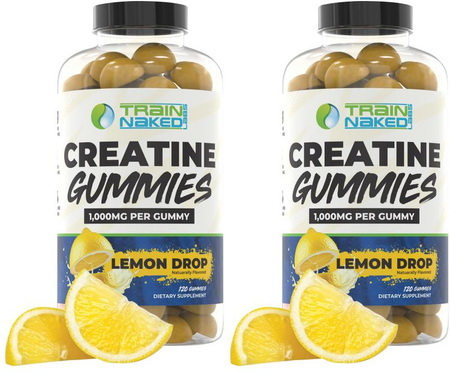 TNL Creatine Gummies 1g Creatine/Gummie  Lemon Drop - 240 Gummies (2 x 120 Ct Bottles) TWINPACK