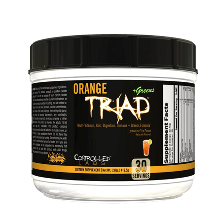 Controlled Labs Orange TRIad + Greens  Lemon Ice Tea - 30 Servings