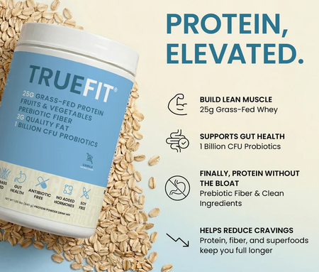 RSP TrueFit Grass-Fed Whey Protein Powder  Vanilla - 20 Servings (1.85 Lb)
