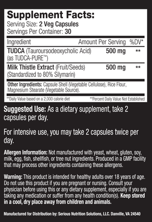 SNS Serious Nutrition Solutions TUDCA XT  - 60 Capsules