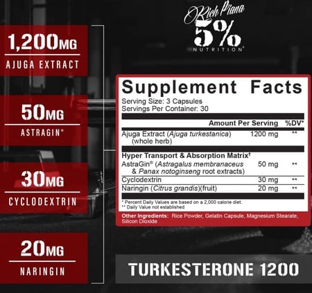 5% Nutrition Turkesterone - 90 Capsules