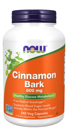 Now Foods Cinnamon Bark 600 Mg - 240 Cap