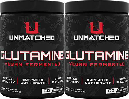 Unmatched Nutrition Glutamine (Vegan Fermented Glutamine) - 2 x 60 Servings TWINPACK