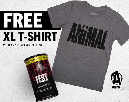 Animal Test 21 Pack + Free XL T-Shirt by Universal Nutrition & Animal